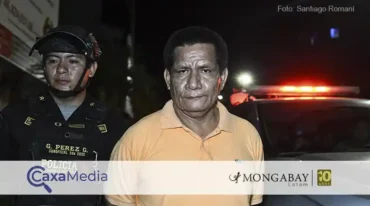 El empresario Hugo Soria Flores tras ser capturado por la Policía Nacional de Perú en Ucayali. Foto: cortesía Santiago Romaní