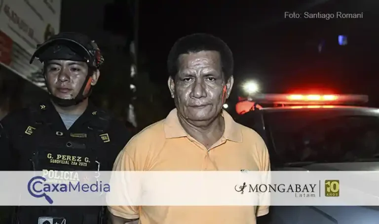 El empresario Hugo Soria Flores tras ser capturado por la Policía Nacional de Perú en Ucayali. Foto: cortesía Santiago Romaní